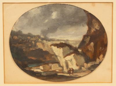 P D/Landscape with Figures/oval,