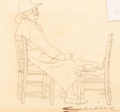 Karl M Scholtz/Study of a Seated Woman/pencil
