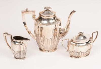 A Danish 835 standard silver three piece 36b653