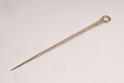 A George II silver meat skewer, Charles