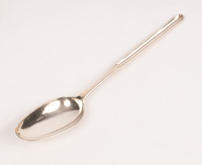 A Queen Anne silver marrow spoon,