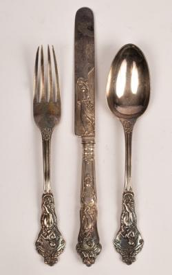 A Victorian silver Christening set,