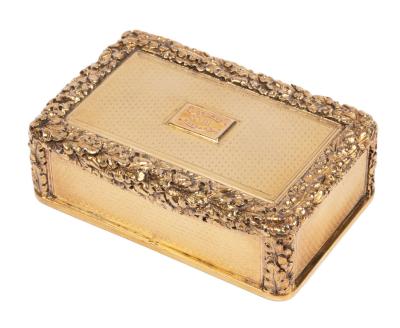 A George IV silver gilt snuff box, Charles