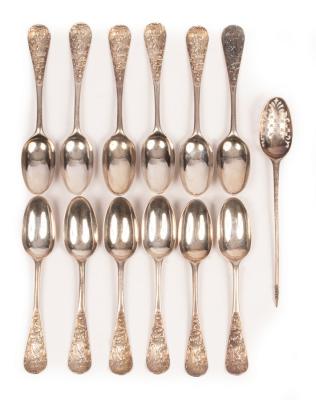 A set of twelve 18th Century teaspoons  36b69b