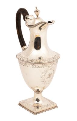 A George III silver hot water jug  36b6a4