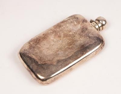 A Victorian silver hip flask James 36b6b3