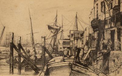 James Abbott McNeil Whistler 1834 1903 Limehouse drypoint 36b6e9