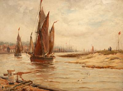 Gustave de Breanski/Fishing Boats
