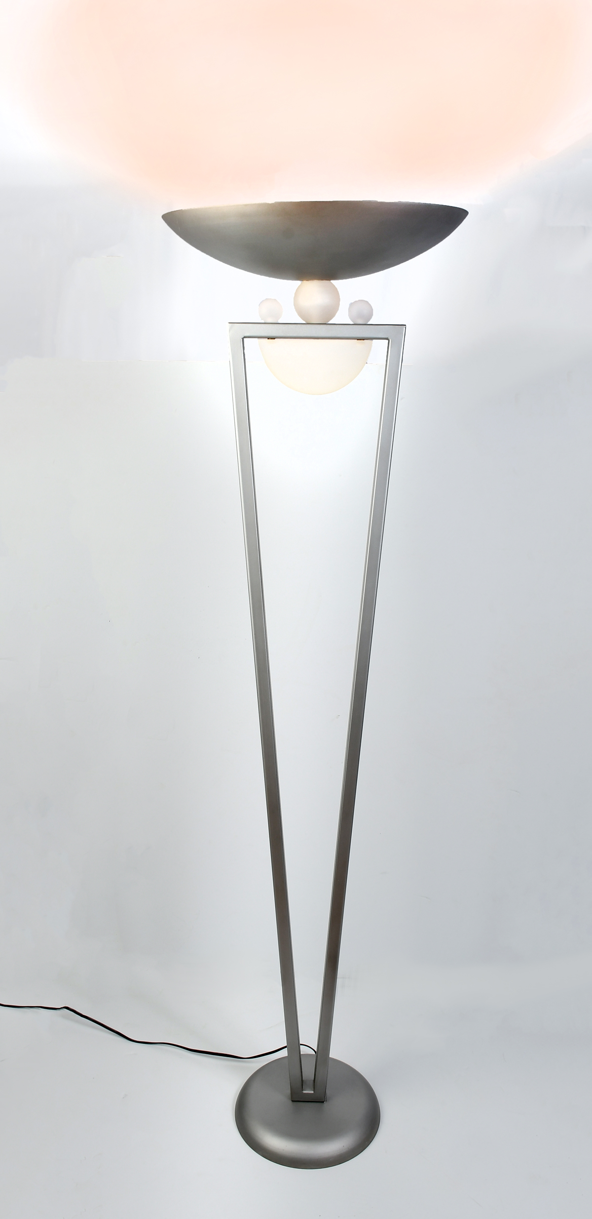 CONTEMPORARY FLOOR LAMP Grey metal  36b76a