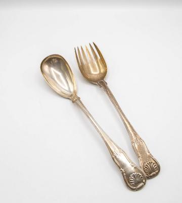 A matched pair of Georgian silver