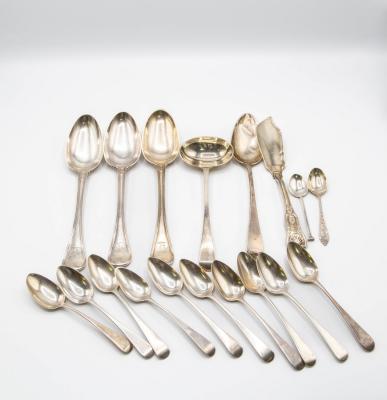 Three Victorian silver tablespoons,