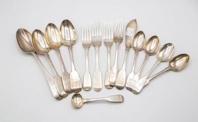 Two Victorian silver forks, William