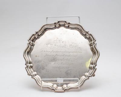 A George V silver salver Robert 36b824