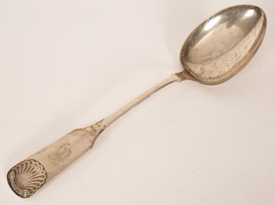 A Danish silver serving spoon,