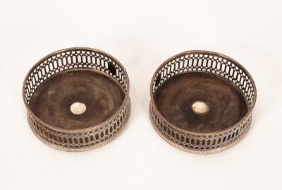 A pair of silver plated mounted 36b876