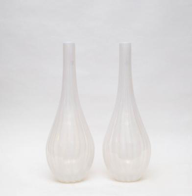 A large pair of tear-shaped opaline