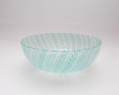 A Venini Zanfirico bowl of turquoise 36b8af
