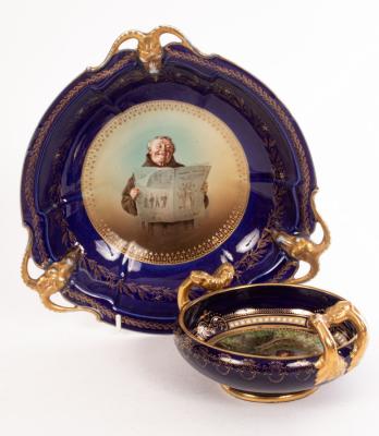 A Rosenthal blue ground bowl with 36b8d9