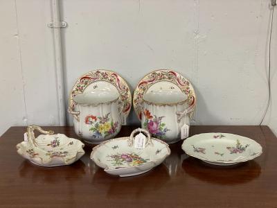 A pair of Coalport plates painted