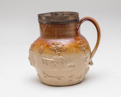 A 19th Century stoneware hunting