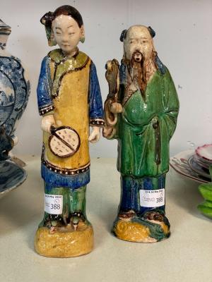 A pair of Chinese pottery figures  36b901