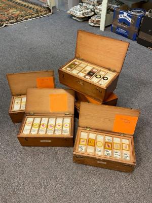 Six boxes of microscope slides  36b920
