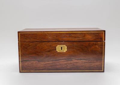 A Regency rosewood tea caddy rectangular 36b923
