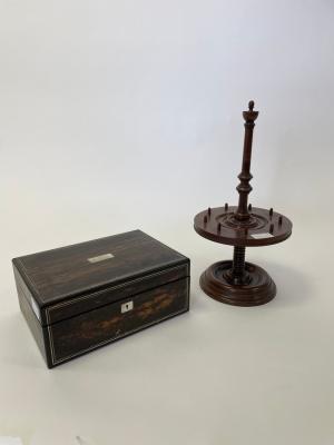 A Victorian coromandel sewing box