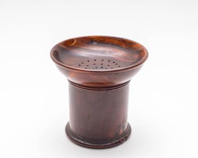 A lignum vitae pounce pot, 18th