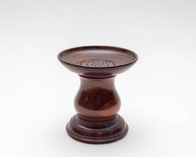 A lignum vitae pounce pot, 18th