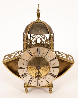 A pin and hoop lantern clock of