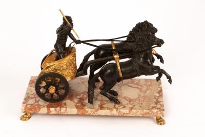 A Grand Tour style spelter and gilt