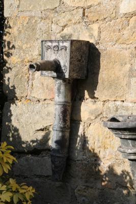 A lead downpipe hopper moulded with