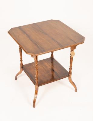 An Edwardian mahogany square table