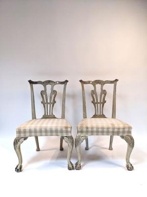 A pair of 18th Century style painted 36b9e9