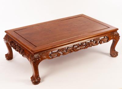 A Chinese hardwood coffee table,