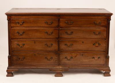 A George II mahogany mule chest,