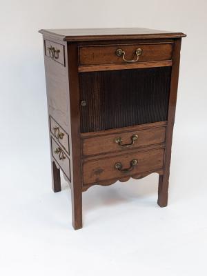 A George III mahogany bedside commode,