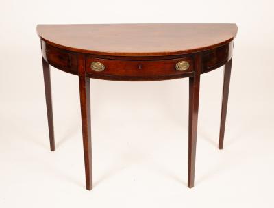 A George III mahogany demi-lune