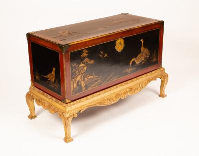 A Chinese lacquer chest on a George 36ba6a