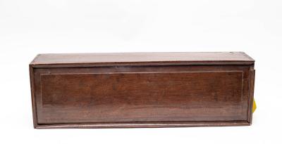 A very large oak candle box, 76cm