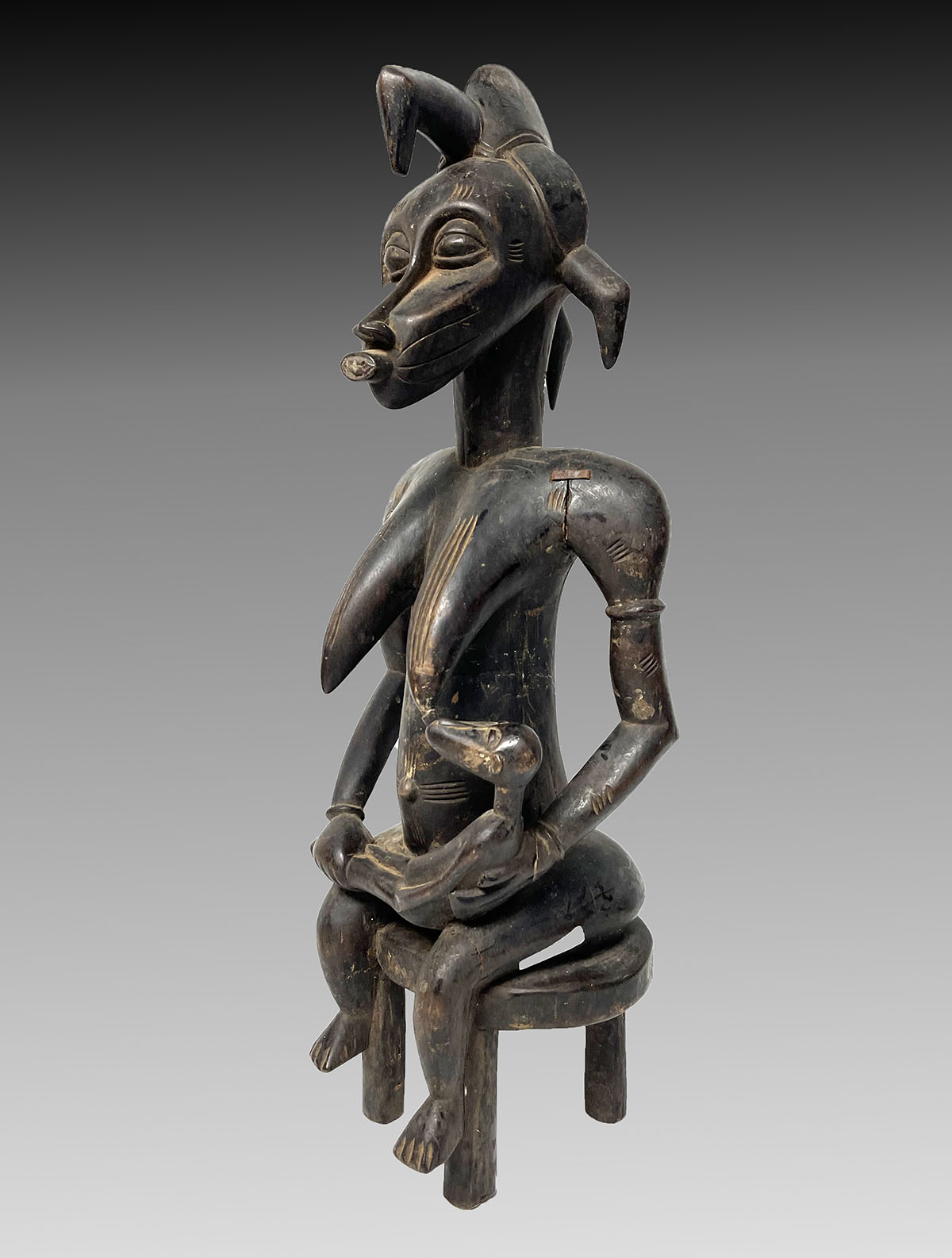 SENUFO AFRICAN WOOD CARVING Mother 36ba73