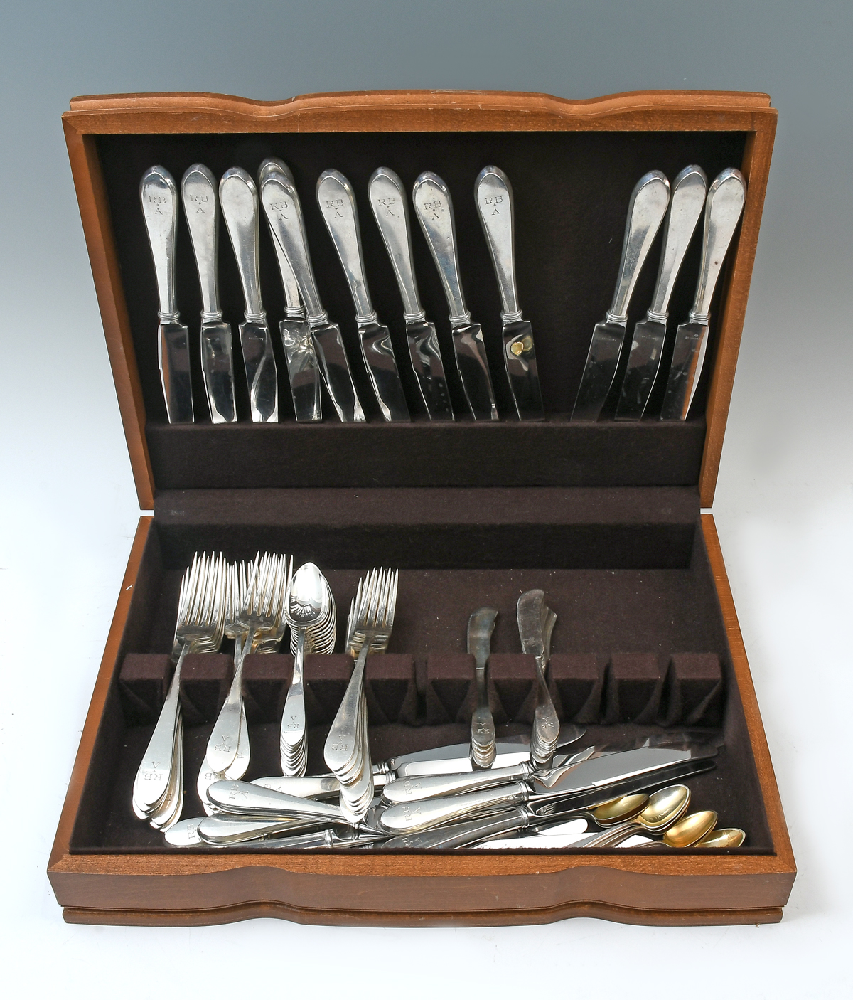 84 PC STERLING GORHAM FLATWARE  36ba81