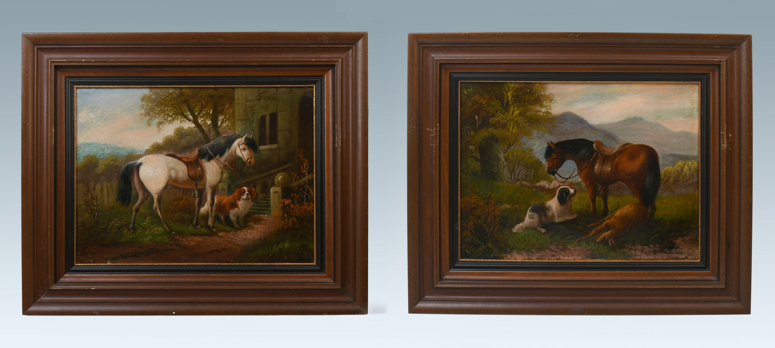 TWO W. BENTON COUNTRY PAINTINGS