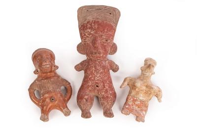 Three West Mexican shaft tomb figures,