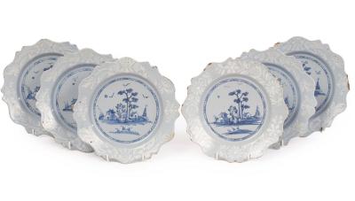 A rare set of six English Delftware 36bad5