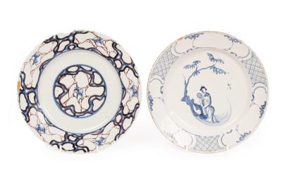 Two English Delftware plates mid 36bade