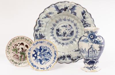 Four Dutch Delft items, 17th and 18th