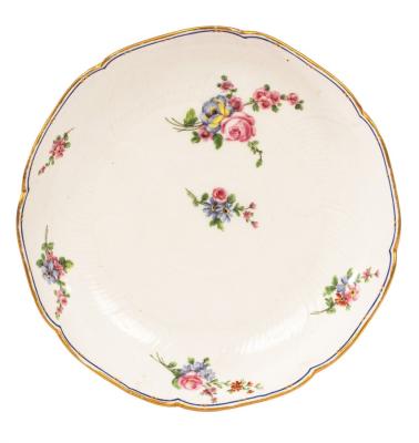 A Sèvres dessert dish, dated 1763,