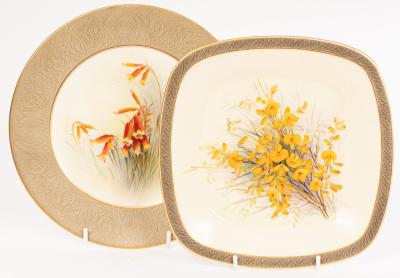 Two Royal Worcester plates, dated